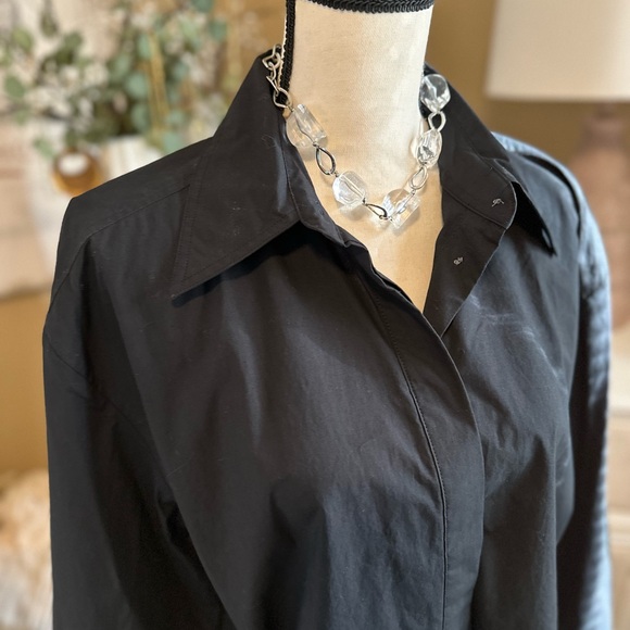 💵 NWT | Banana Republic | The Oversized Shirt in Black - Picture 6 of 13